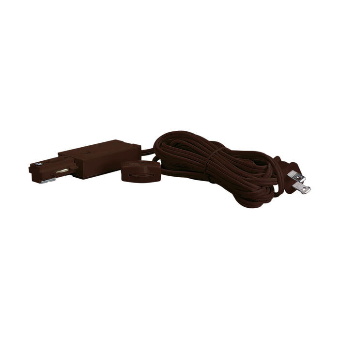 Nuvo TP201 Live End Cord Kit for H Track Lighting Power - Brown Nuvo