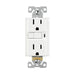 Receptacle Eaton TRAFCI15W 15 Amp AFCI Receptacle Tamper Resistant White with Wall Plate Eaton