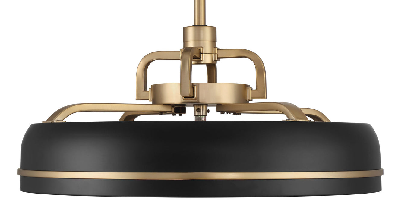 Ceiling Fan Craftmade TYL24FBSB3 Taylor 24" Ceiling Fan Fandelier Black Satin Brass Craftmade
