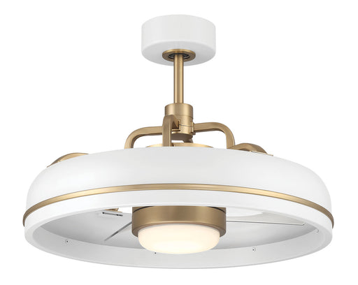 Ceiling Fan Craftmade TYL24WSB3 Taylor 24" Ceiling Fan Fandelier White/Satin Brass Craftmade