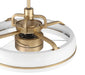Ceiling Fan Craftmade TYL24WSB3 Taylor 24" Ceiling Fan Fandelier White/Satin Brass Craftmade