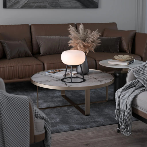 Cordless Table Lamp Kibun K70303 Tripod Cordless Table Lamp Black Oval Glass Bulbrite