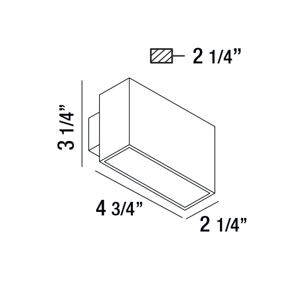 Eurofase 28282-052 Vello Outdoor Up Down Light Graphite