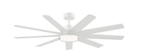 Ceiling Fan Wind River WR2260MW Ellison 60 Inch Wi-Fi Outdoor Ceiling Fan w/LED Light - White Wind River Fans