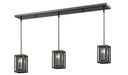 Linear Chandelier Z-Lite Z6-58MP-C-3BRZ Bronze Meridional 3 Light Linear Chandelier Z-Lite