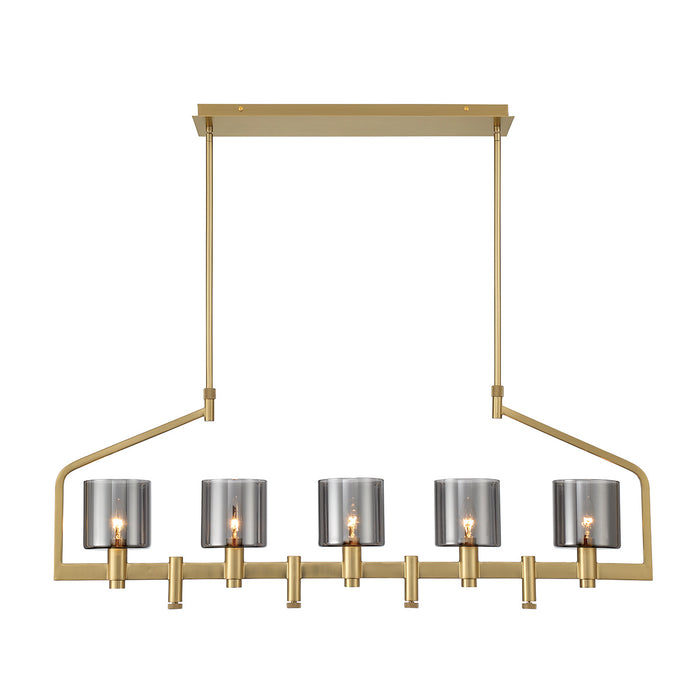 Eurofase 45652-011 Decato 42" Satin Gold Paint Chandelier
