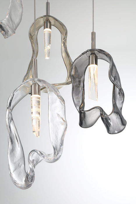 Eurofase 49238-020 Norah 39" Polished Nickel LED Chandelier