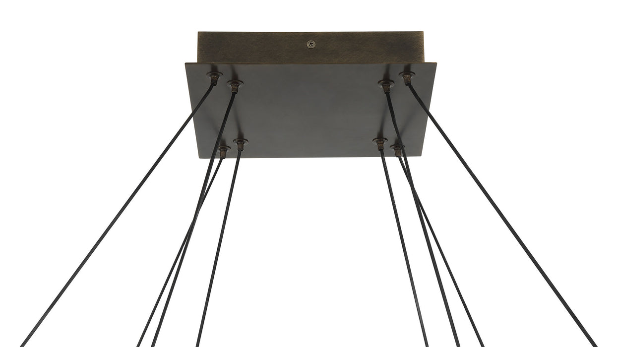 Eurofase 50055-012 Neoness 34" Weathered Brass LED Chandelier