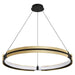 Chandelier Thesis 207774A Grazia 36 inch Matte Black and Brushed Gold LED Chandelier THESIS