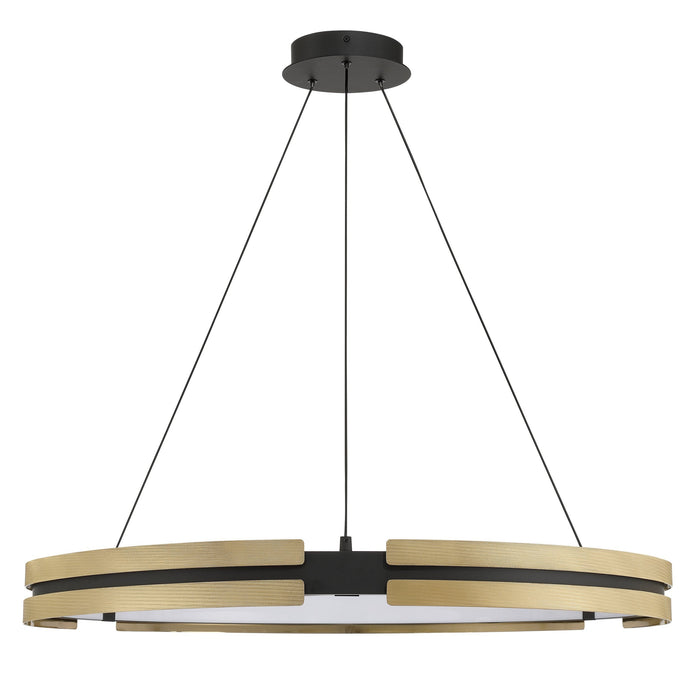 Chandelier Thesis 207774A Grazia 36 inch Matte Black and Brushed Gold LED Chandelier THESIS