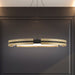 Chandelier Thesis 207774A Grazia 36 inch Matte Black and Brushed Gold LED Chandelier THESIS