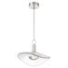 Convertible Pendant Thesis 207393A Novella 18 inch Polished Nickel LED Convertible Pendant with Clear Ribbed Glass Shade THESIS