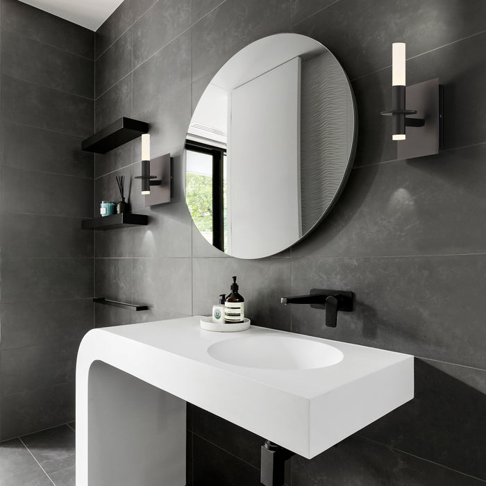 Eurofase 45233-031 Torna 1-Light Matte Black LED Vanity Light