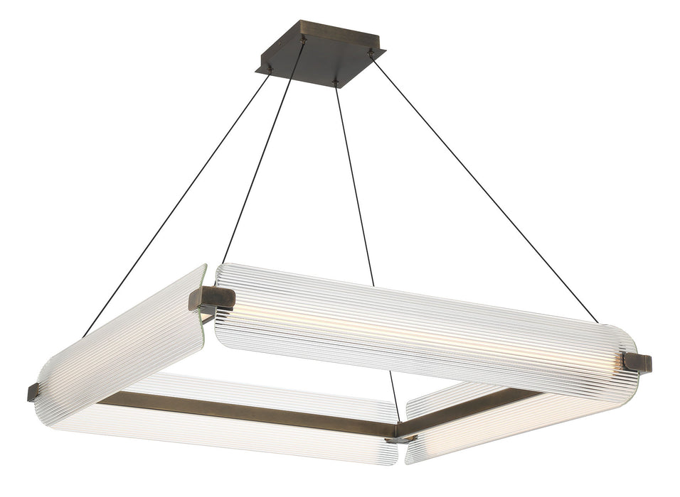 Eurofase 50053-025 Neoness 34" Weathered Brass LED Chandelier