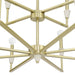 Chandelier Thesis 207361A Montclair 38 inch 12 light Brushed Gold and Natural Alabaster Chandelier THESIS