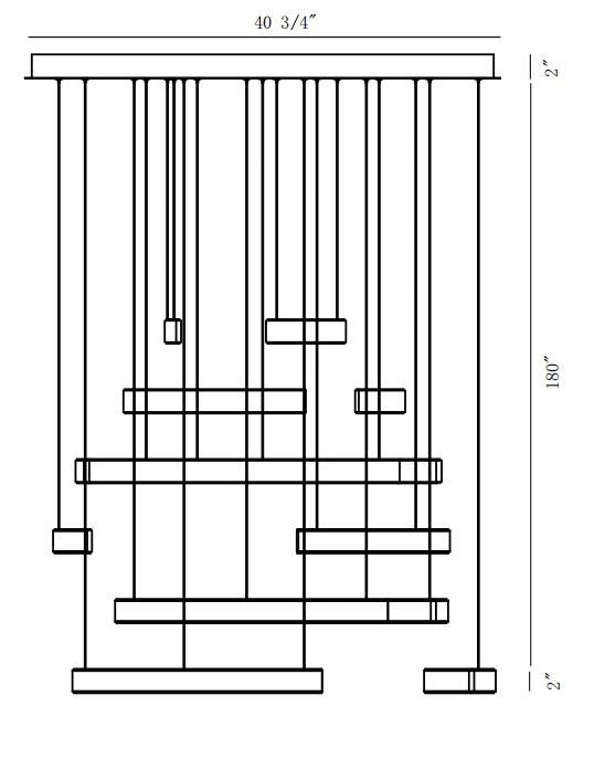 Eurofase 43902-038 Verdura 41" Matte Grey LED Chandelier