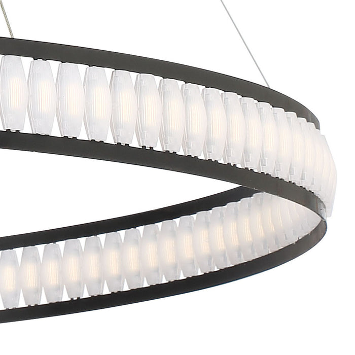 Eurofase 37091-019 Forster 28" Matte Black LED Pendant Light
