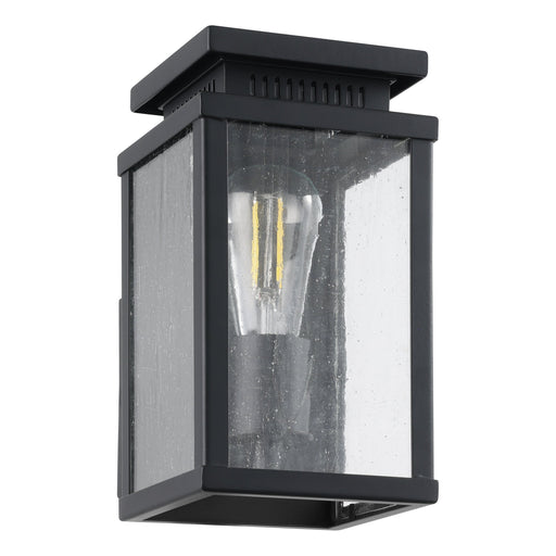 Exterior Wall Sconce Thesis 207049A Overton 9 inch 1 light Matte Black Exterior Wall Sconce with Clear Antique Glass THESIS