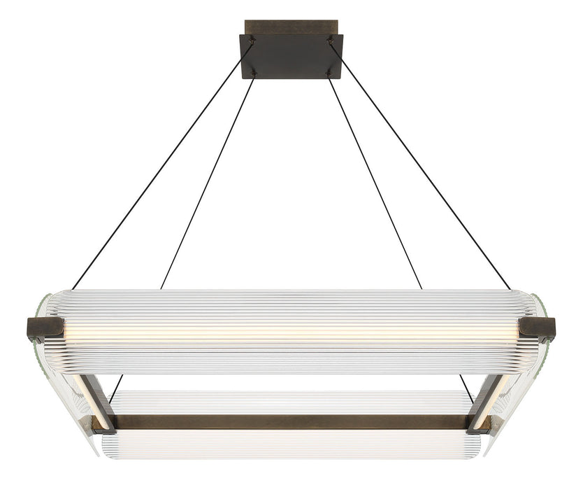 Eurofase 50053-025 Neoness 34" Weathered Brass LED Chandelier