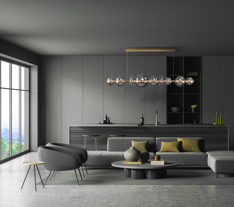 Eurofase 47257-023 Atomo 74" Gold LED Chandelier