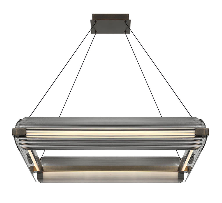 Eurofase 50053-018 Neoness 34" Weathered Brass LED Chandelier