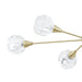 Chandelier Thesis 206943A Helena 42 inch 6 light Brushed Gold Chandelier with Clear Acrylic Shades THESIS