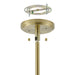 Chandelier Thesis 206943A Helena 42 inch 6 light Brushed Gold Chandelier with Clear Acrylic Shades THESIS