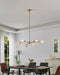 Chandelier Thesis 206943A Helena 42 inch 6 light Brushed Gold Chandelier with Clear Acrylic Shades THESIS