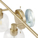 Vanity Light Thesis 207018A Valentina 30 inch 4 light Champagne Gold Vanity Light with Clear Glass Shades THESIS