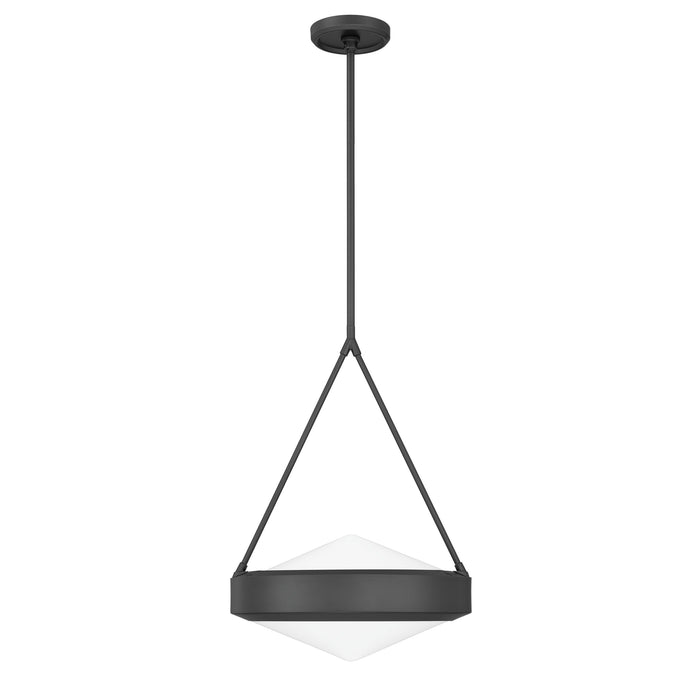 Pendant Light Thesis 207422A Agate 15 inch 3 light Matte Black Pendant Light with Opal Glass Shade THESIS