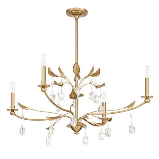 Chandelier Thesis 207344A Presley 36 inch 4 light Champagne Gold Chandelier with Clear Glass Drops THESIS