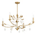 Chandelier Thesis 207344A Presley 36 inch 4 light Champagne Gold Chandelier with Clear Glass Drops THESIS