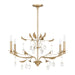Chandelier Thesis 207344A Presley 36 inch 4 light Champagne Gold Chandelier with Clear Glass Drops THESIS