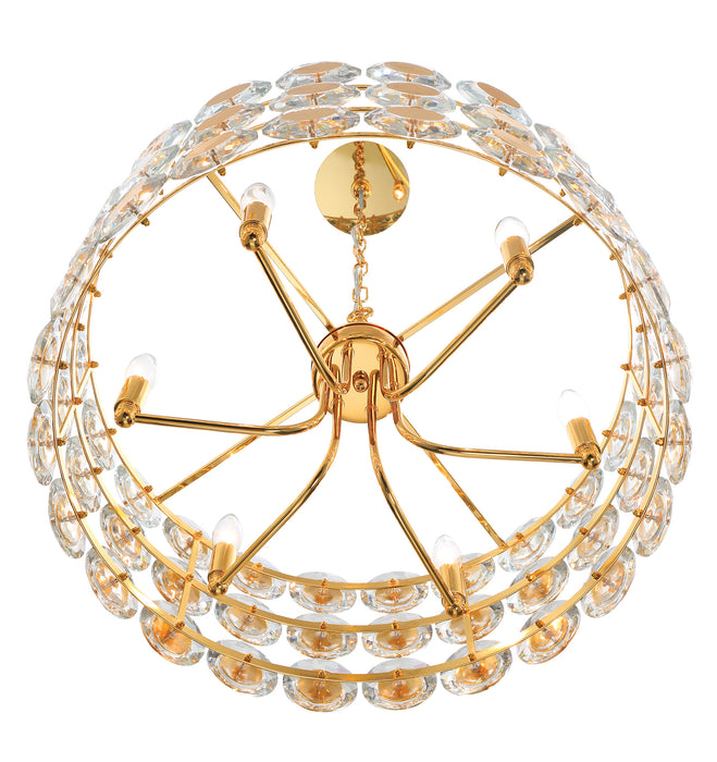 Eurofase 44285-026 Perrene 23" Gold Chandelier