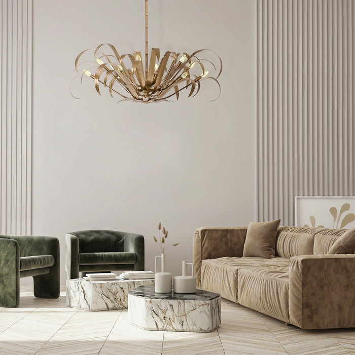 Eurofase 46433-015 Kagra 56" Antique Brass Chandelier