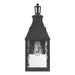 Exterior Wall Sconce Thesis 207758A Glencrest 18 inch 1 light Textured Black Exterior Wall Sconce with Clear Water Glass THESIS