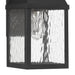 Exterior Wall Sconce Thesis 207758A Glencrest 18 inch 1 light Textured Black Exterior Wall Sconce with Clear Water Glass THESIS