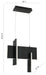 Eurofase 37346-027 Coburg 20" Anodized Black LED Chandelier
