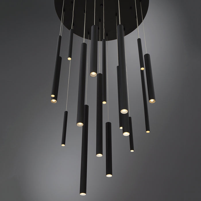 Eurofase 31445-016 Santana 24" Matte Black LED Chandelier