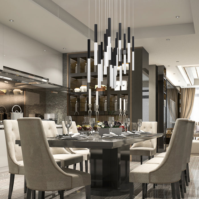 Eurofase 46771-018 Benicio 42" Matte Black LED Chandelier