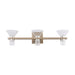 Vanity Light Thesis 207685A Blake 25 inch 6 light Champagne Gold and Polished Nickel 5CCT LED Vanity Light with Clear and Clear Ribbed Glass THESIS
