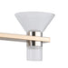 Vanity Light Thesis 207685A Blake 25 inch 6 light Champagne Gold and Polished Nickel 5CCT LED Vanity Light with Clear and Clear Ribbed Glass THESIS