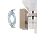 Vanity Light Thesis 207685A Blake 25 inch 6 light Champagne Gold and Polished Nickel 5CCT LED Vanity Light with Clear and Clear Ribbed Glass THESIS