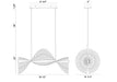 Eurofase 47125-018 Voltik 40" Matte Gold LED Chandelier
