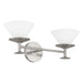 Vanity Light Thesis 207328A Tremolo 20 inch 2 light Brushed Nickel and Polished Nickel Vanity Light with Etched Opal Glass THESIS