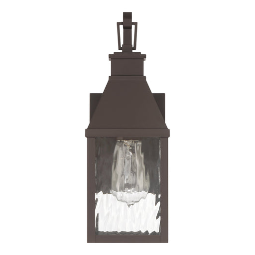 Exterior Wall Sconce Thesis 207761A Glencrest 14 inch 1 light Dark Bronze Exterior Wall Sconce with Clear Water Glass THESIS