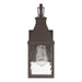 Exterior Wall Sconce Thesis 207761A Glencrest 14 inch 1 light Dark Bronze Exterior Wall Sconce with Clear Water Glass THESIS