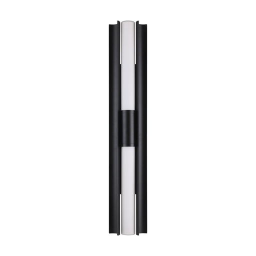 Vanity Light Thesis 207633A Colton 30 inch 2 light Textured Black 5CCT LED Vanity Light with Etched Opal Glass Shades THESIS