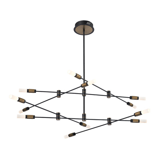 Eurofase 37051-013 Albany 41" Brass-Black Mix LED Chandelier