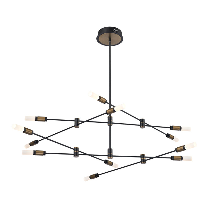 Eurofase 37051-013 Albany 41" Brass-Black Mix LED Chandelier